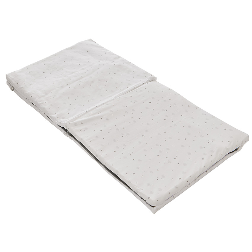 Tapis de motricité pliable 120 x 120 cm imprimé cœurs 