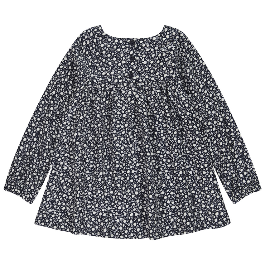 Tunique à imprimé fleuris et broderie anglaise pour fille 