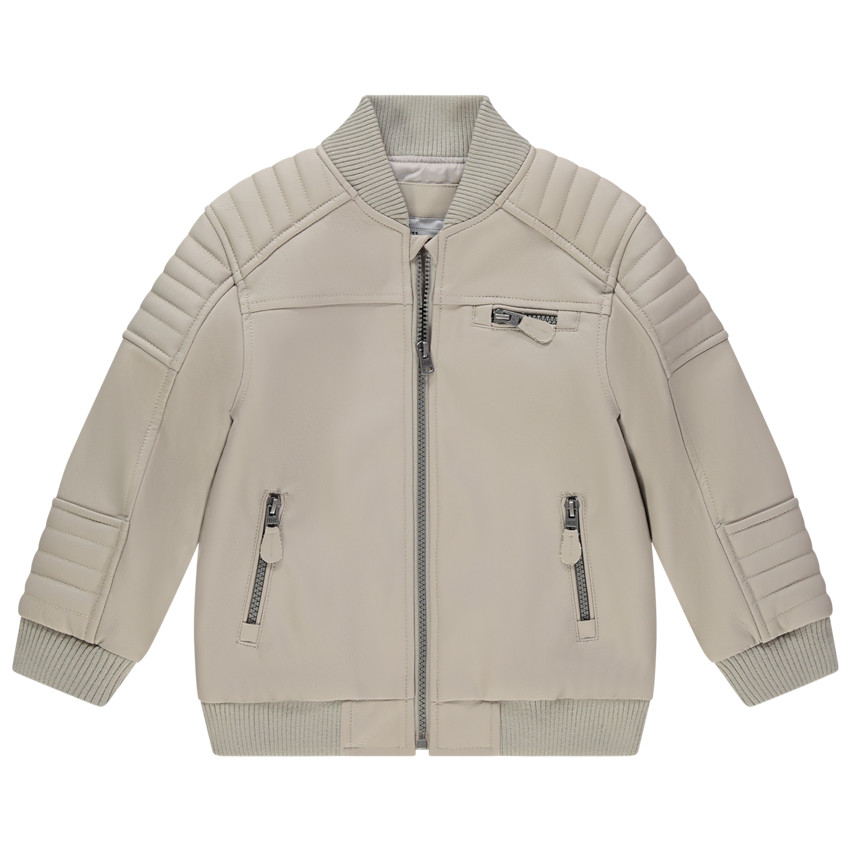 Blouson style motard effet cuir  