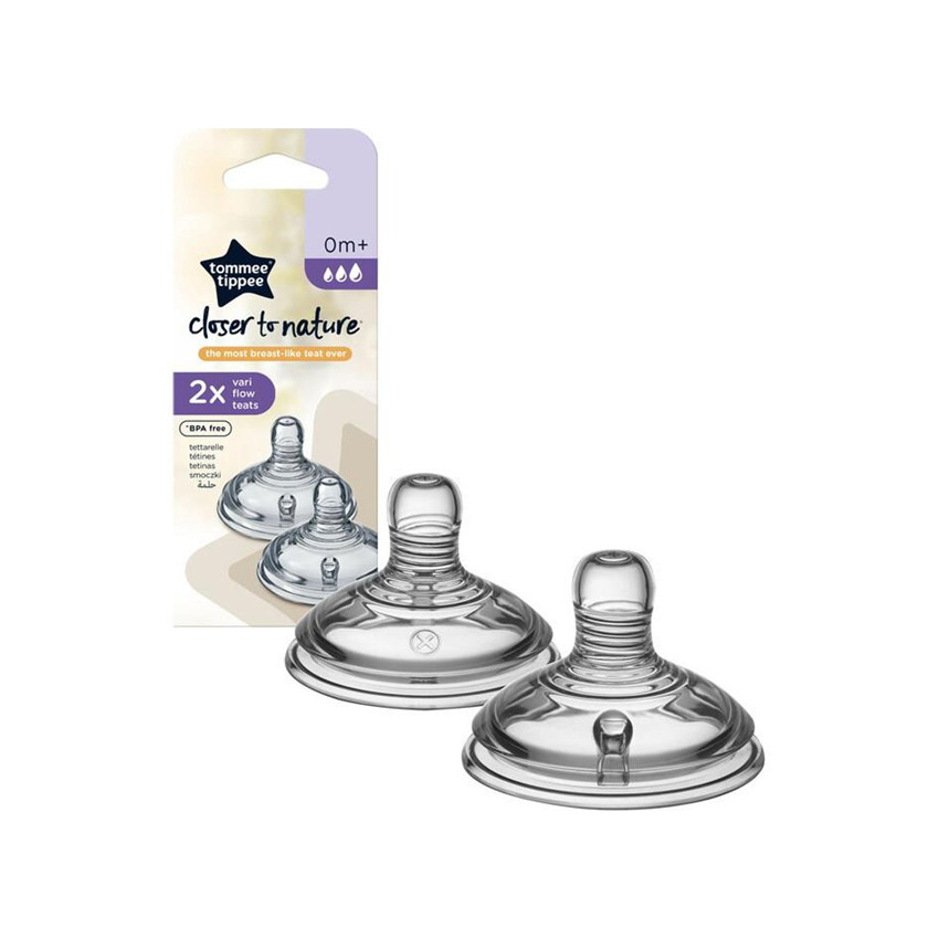 SILICON PACIFIER TT CTN 2X VARI FLOW TEATS 