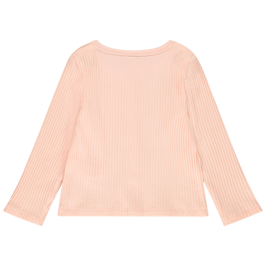 Gilet en maille côtelée pour bébé fille 