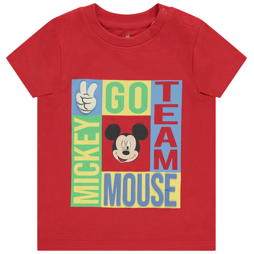 T-shirt manches courtes print Mickey Disney pour bébé garçon