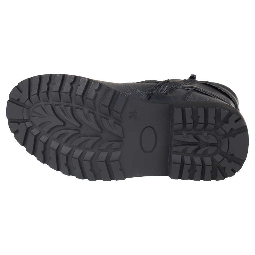 Bottines grises avec boucles et rivets fantaisie 