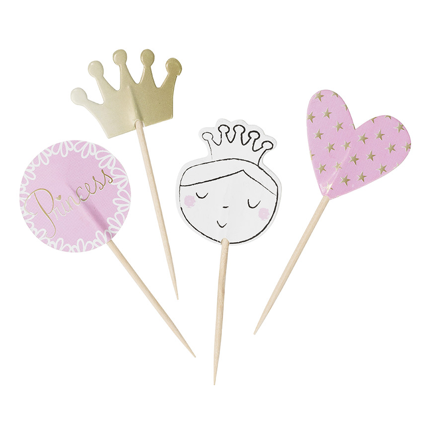 Lot de 10 piques à gâteau d'anniversaire formes fantaisie 