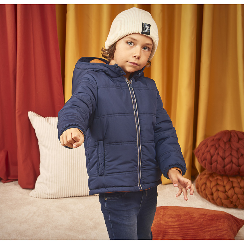 Bonnet en tricot côtelé uni pour garçon 