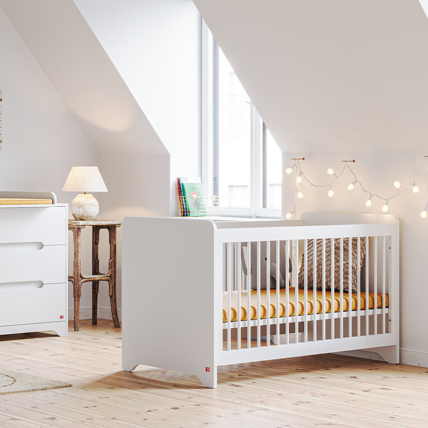 Lit bébé 60 x 120 cm Ova blanc 