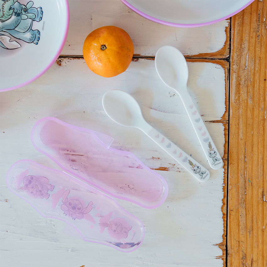 Set de 2 cuillères avec boîte de transport Lilo & Stitch 