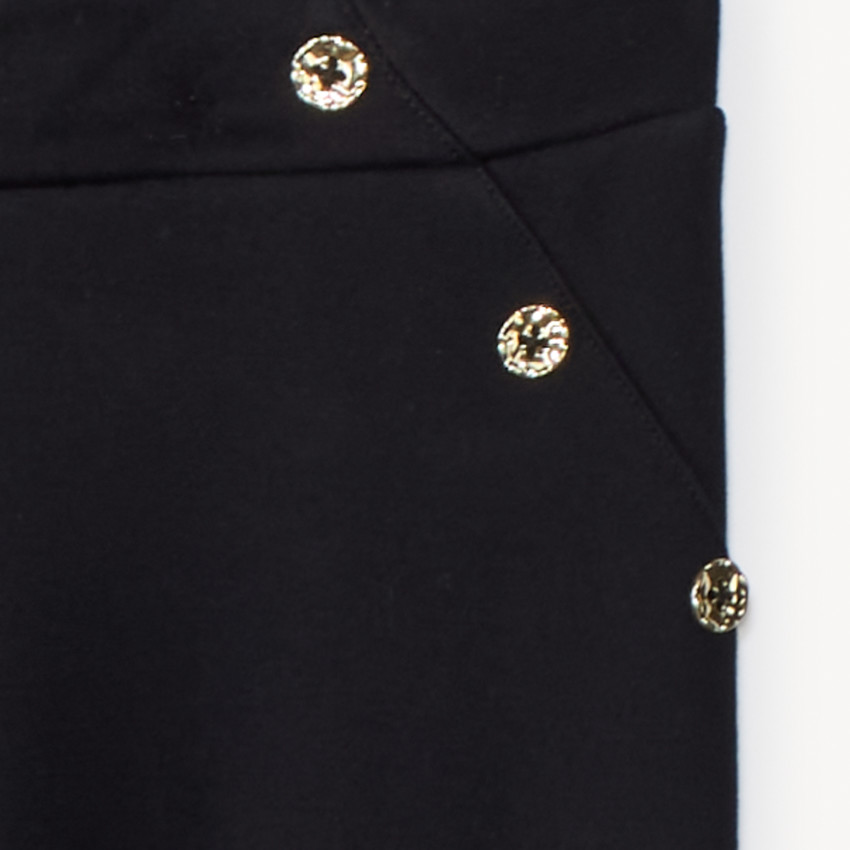 Pantalon effet pont en milano doublé pour fille 