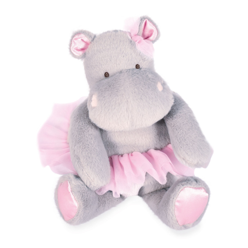 Peluche hippotame avec tutu - Gris perle Main Peluche hippotame avec tutu - Gris perle