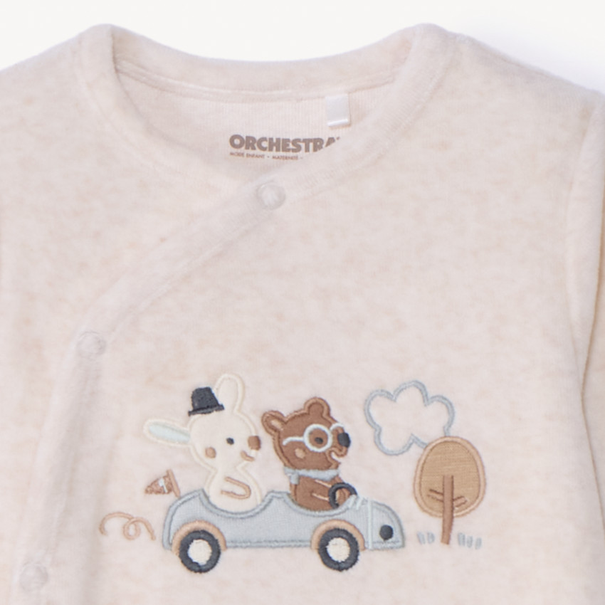 Dors-bien en velours patch auto pour bébé garçon 