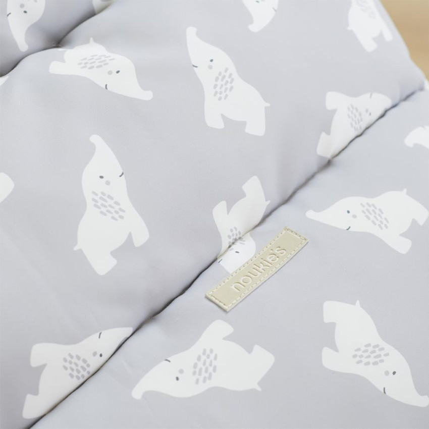 Chancelière en toile étanche avec fausse fourrure Mix & Match - Gris Clair 