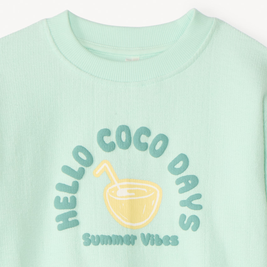 Sweat en maille fantaisie print en relief fantaisie pour bébé garçon 