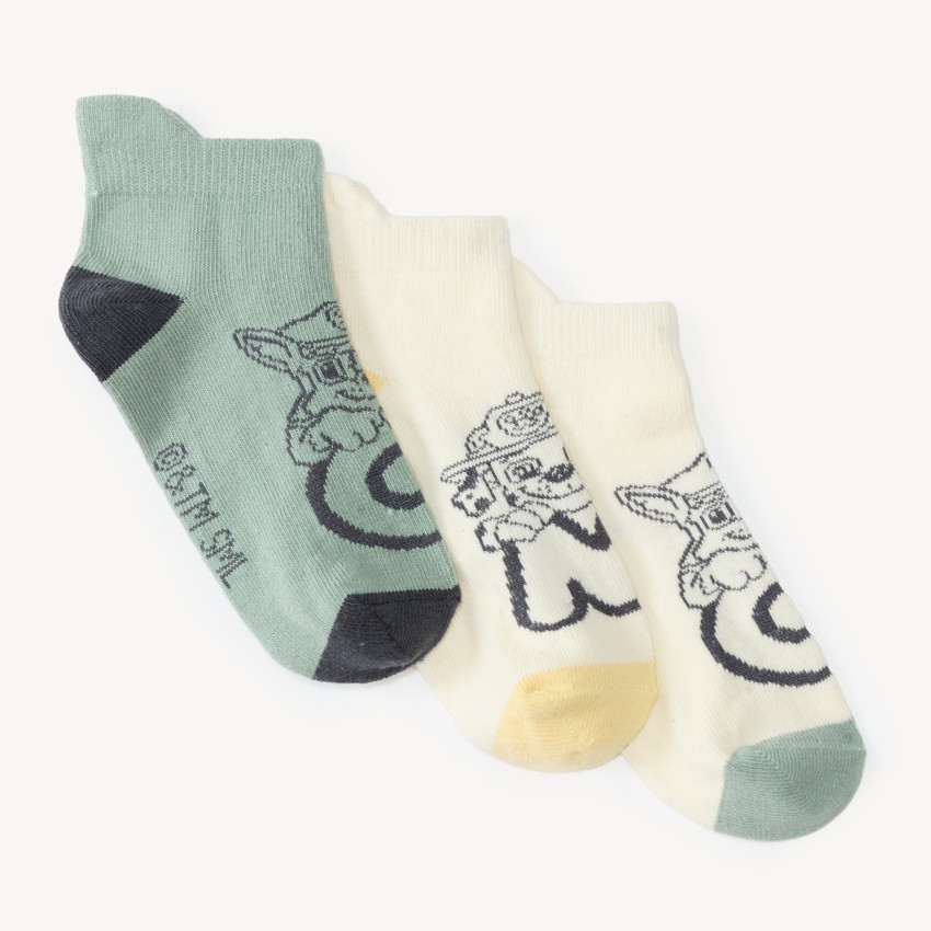 Lot 3 chaussettes courtes garçon motif Pat' Patrouille