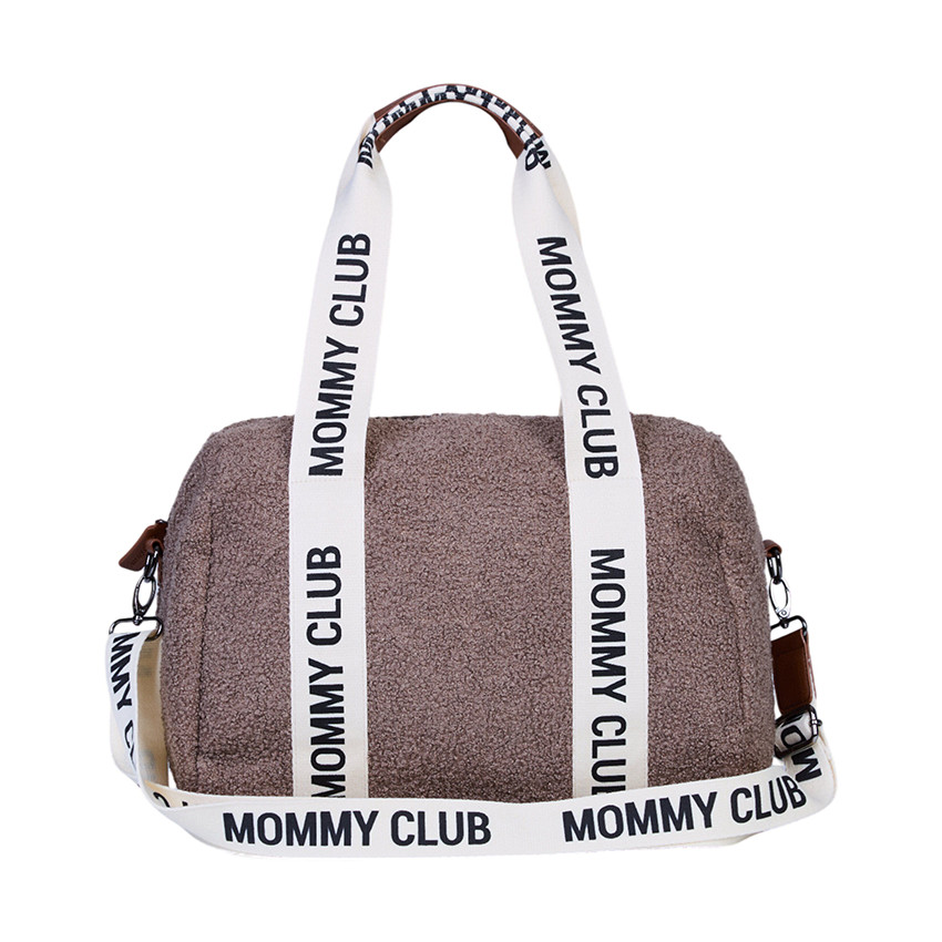 Sac à langer Mommy Club Signature en teddy Brun clair 