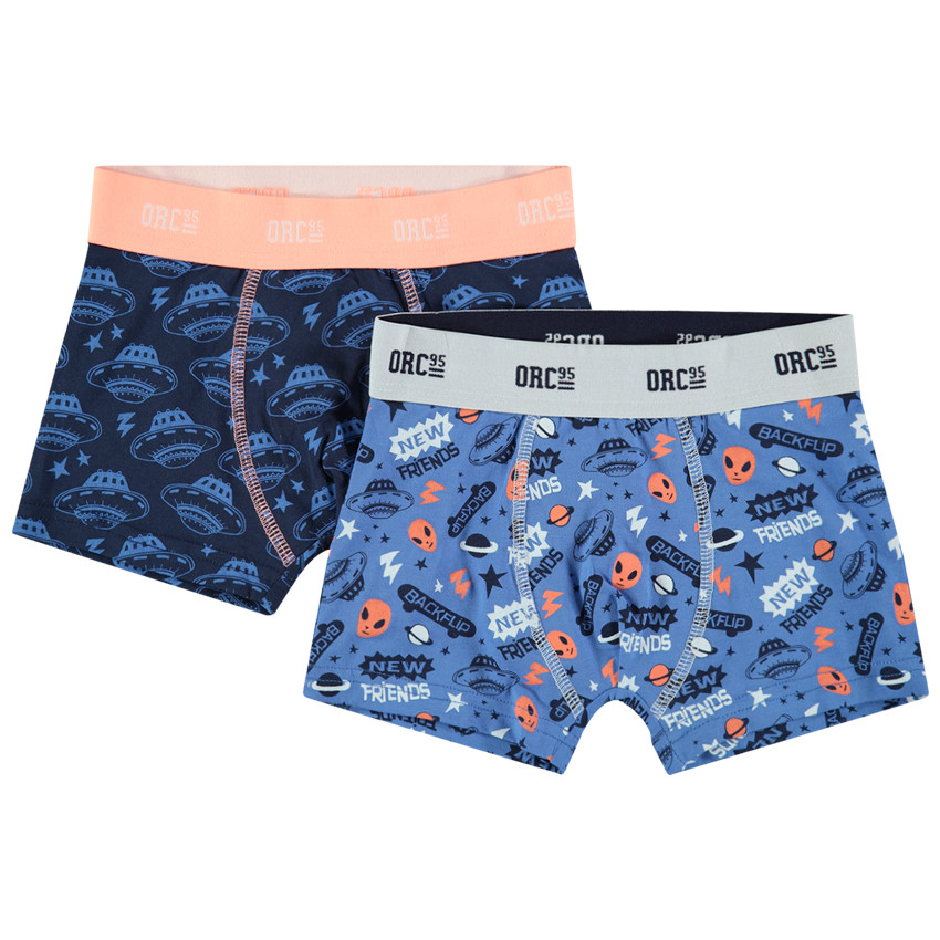 Lot de 2 boxers à imprimés thème espace