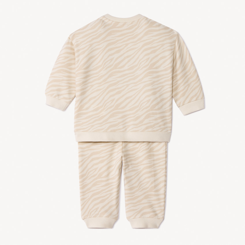 Ensemble jogging molleton imprimé zébré pour bébé garçon 