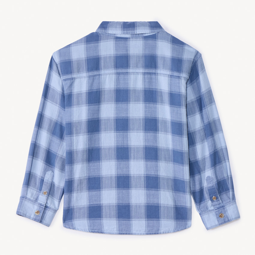 Chemise manches longues à carreaux pour garçon 