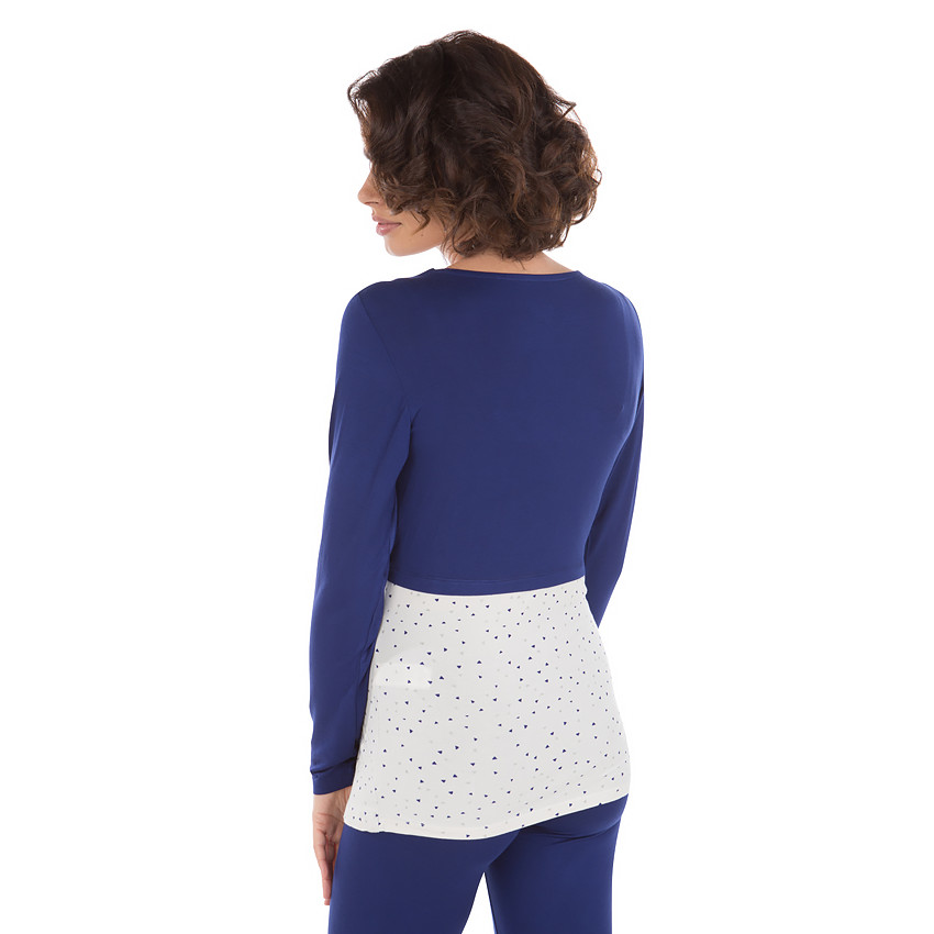 Tee-shirt manches longues homewear de grossesse et d'allaitement  