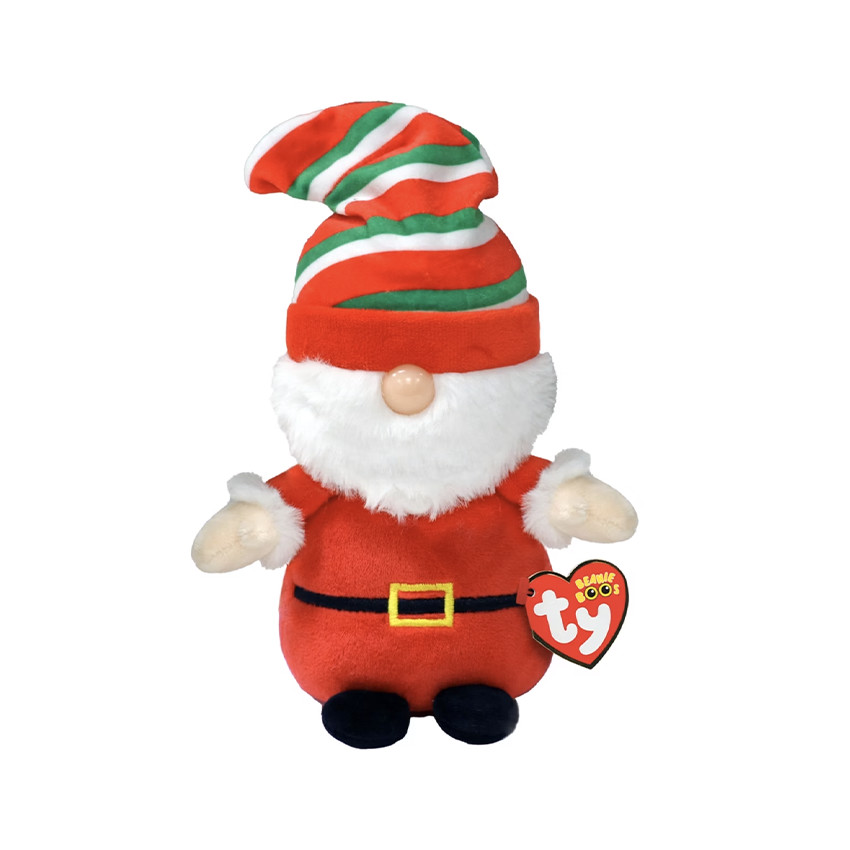Peluche Beanie Boo's Noël 15 cm Gnewman le gnome Père Noël 