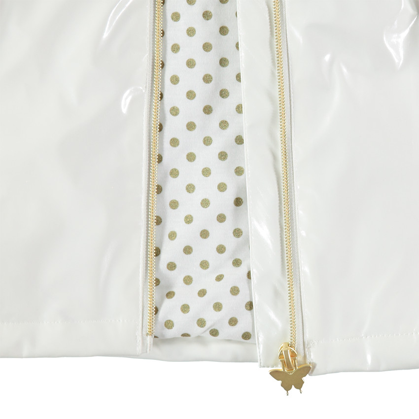 Parka en gomme avec doublure en jersey et papillons printés 