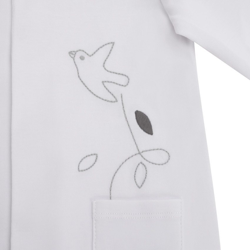 Dors-bien interlock motif oiseau pour bébé fille 