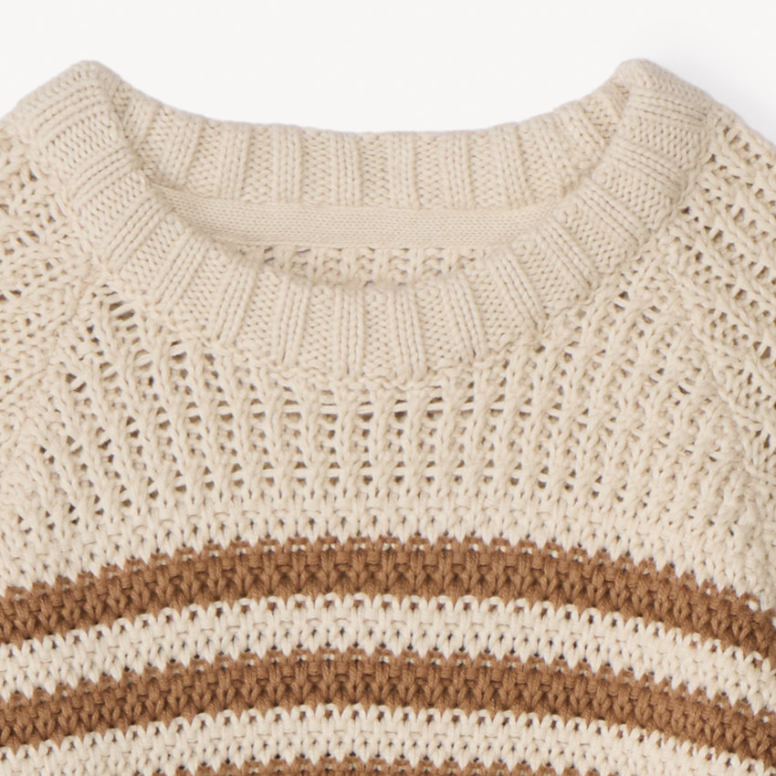 Pull en tricot fantaisie rayé pour garçon 