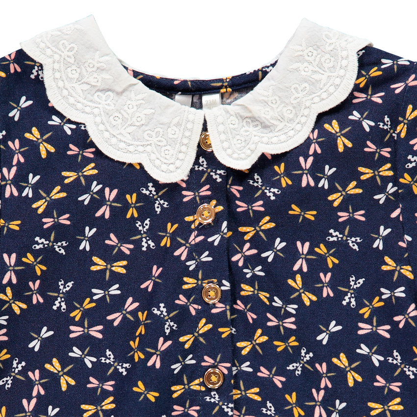 Lot 3 Pièces JACADI Bébé Fille 6/12 Mois - Motif Libellules, Touches Fluo, 100% Coton - Neuf Sans étiquettes
