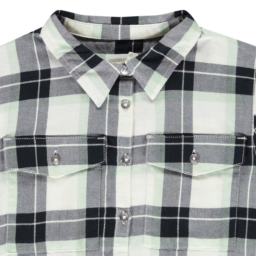 Chemise manches longues à carreaux pour fille 