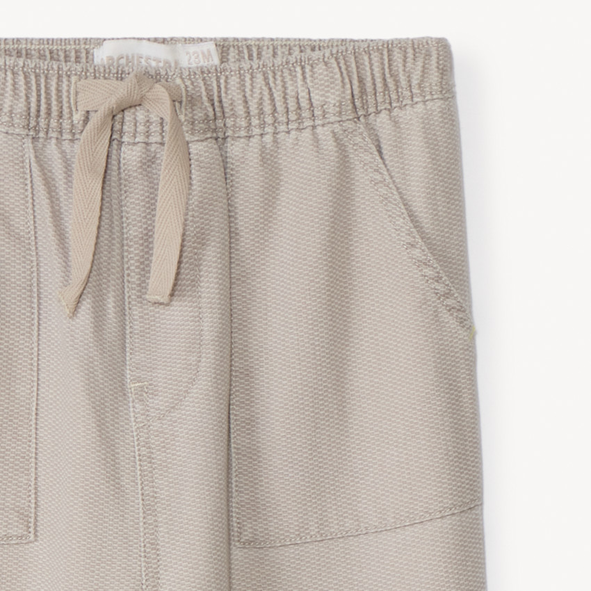 Pantalon en toile unie pour bébé garçon 