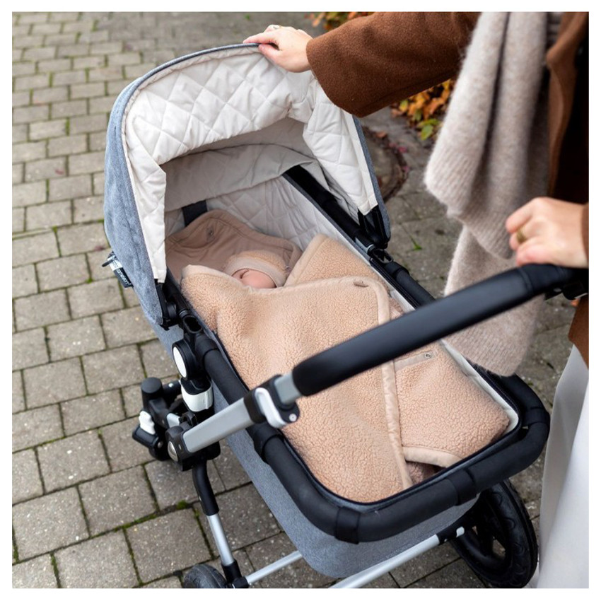 Couverture Nomade Biside auto 0+ Pady teddy + jersey - Natural - 0-12M  