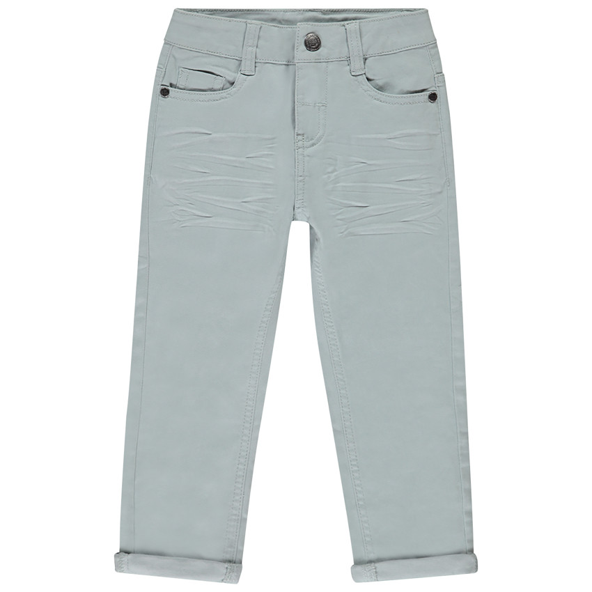Pantalon slim uni effet crinkle pour garçon
