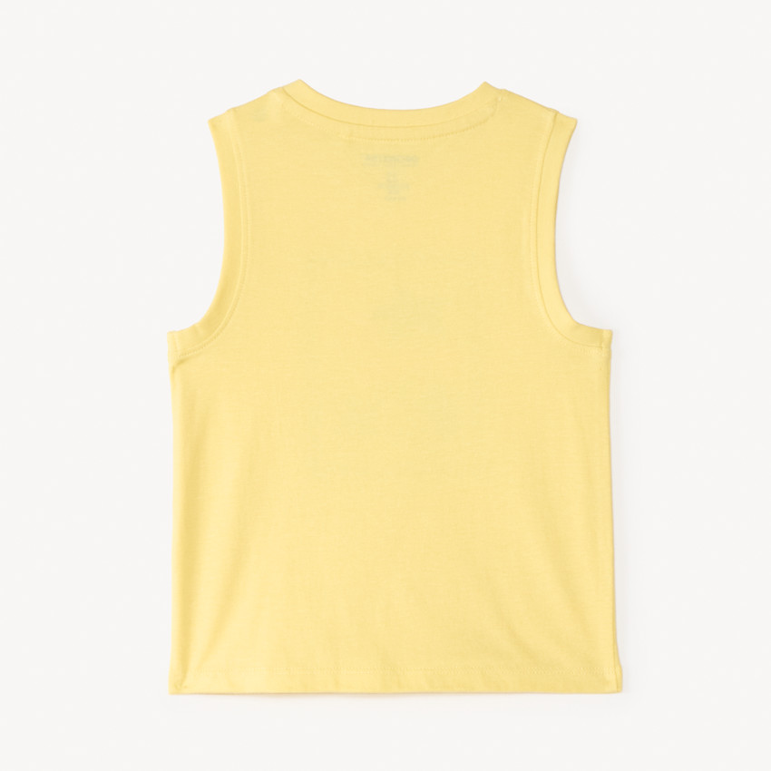 Débardeur uni print timbre pour bébé garçon 