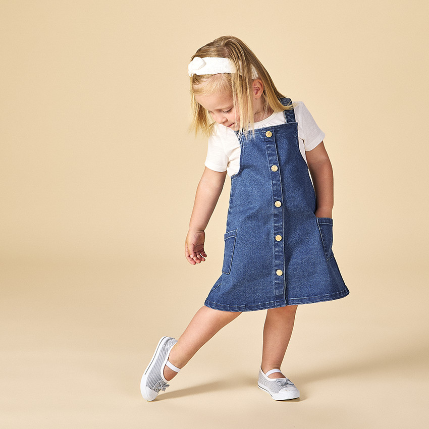 Robe salopette jean fille on sale