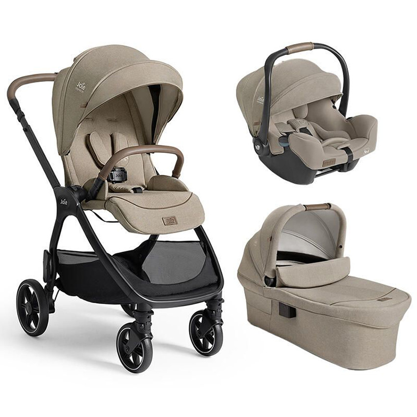 JOIE - Trio Valora + Siège auto i-Starter + Nacelle Ramble XL Signature - Sandstone - Sandstone