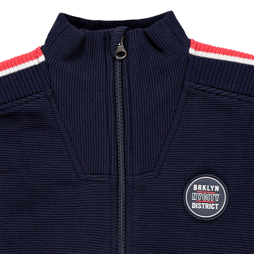 Gilet en molleton ottoman à badge 