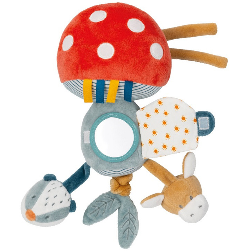 Peluche d'activités champignon - Multicolore - 28 cm 