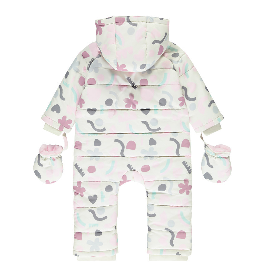 Combi-pilote imprimé arty pour bébé fille avec finitions différentes selon l'âge 