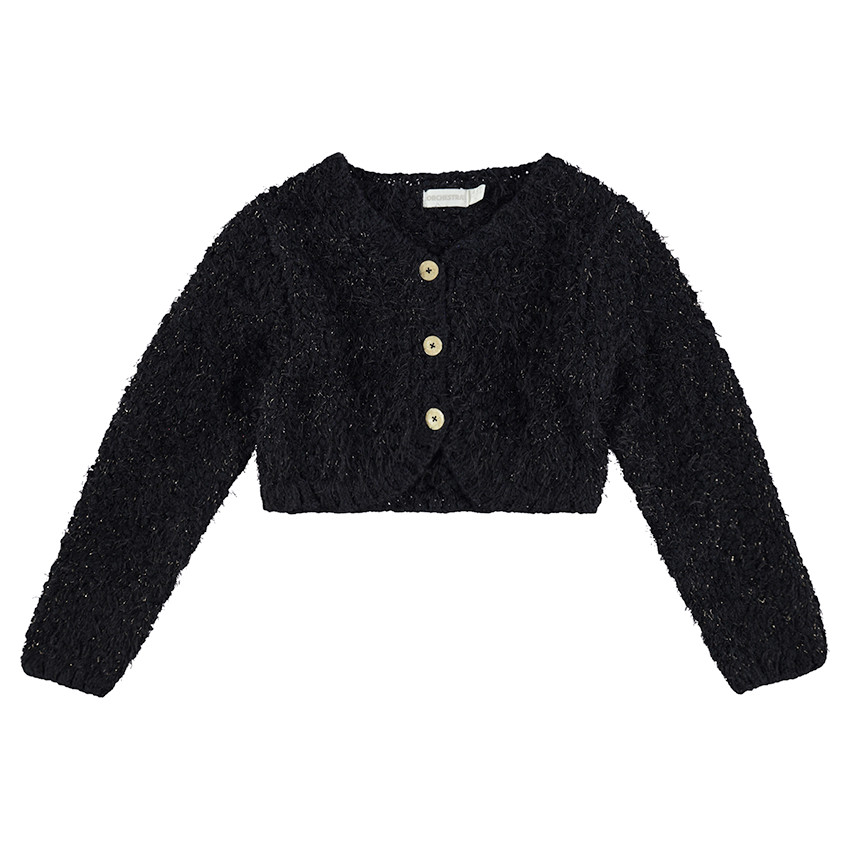 Gilet en tricot avec fil brillant mélangé  