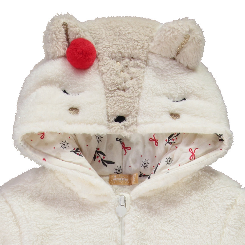 Surpyjama à capuche en sherpa pour fille 