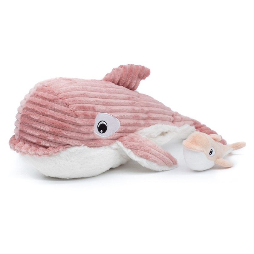 Peluche Ptipotos orque maman/bébé - Rose 