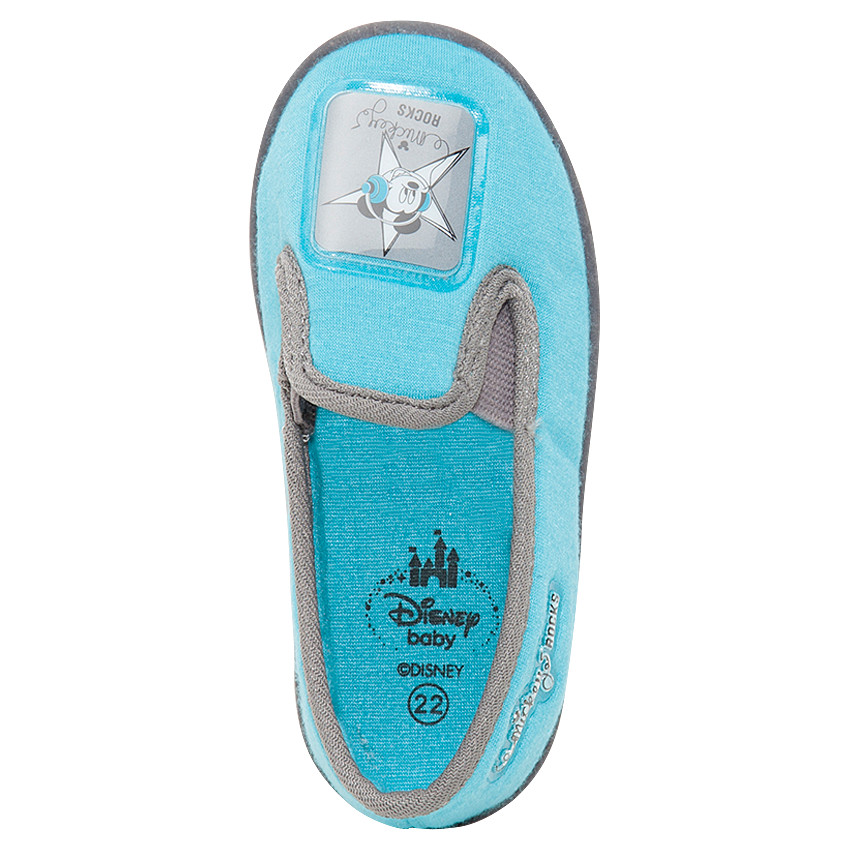 Chaussons bas avec patch plastifié Mickey Disney pour agrçon 