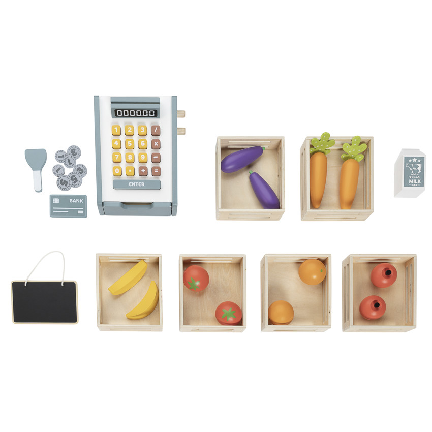 Set dinette en bois Mon épicerie fine 