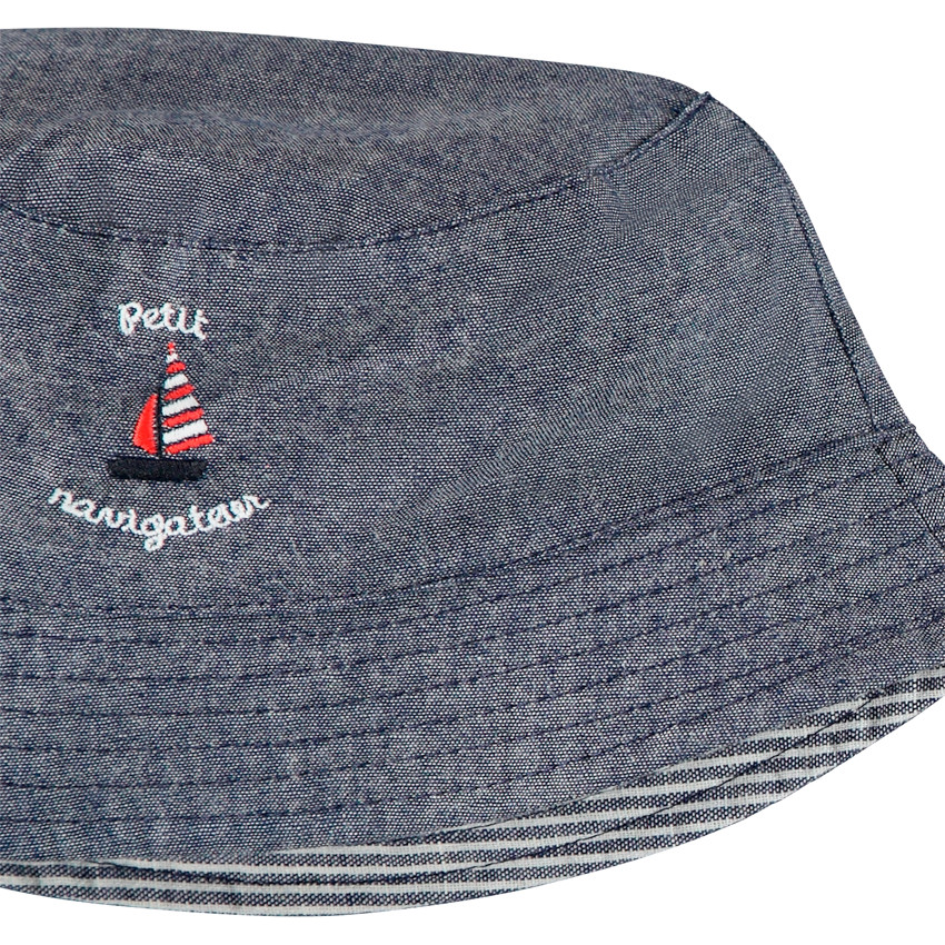 Bob en chambray avec bateau brodé 