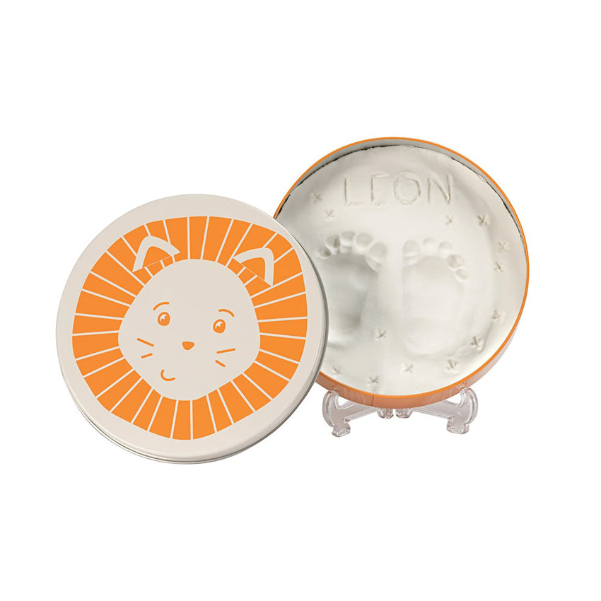 BABY ART - Magic Box ronde pour empreinte - Lion - Orange