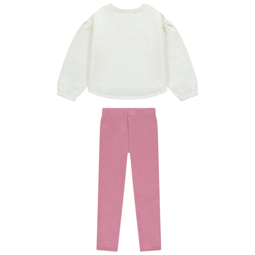 Ensemble jogging 2 pièces avec cœur en sequins pour fille 