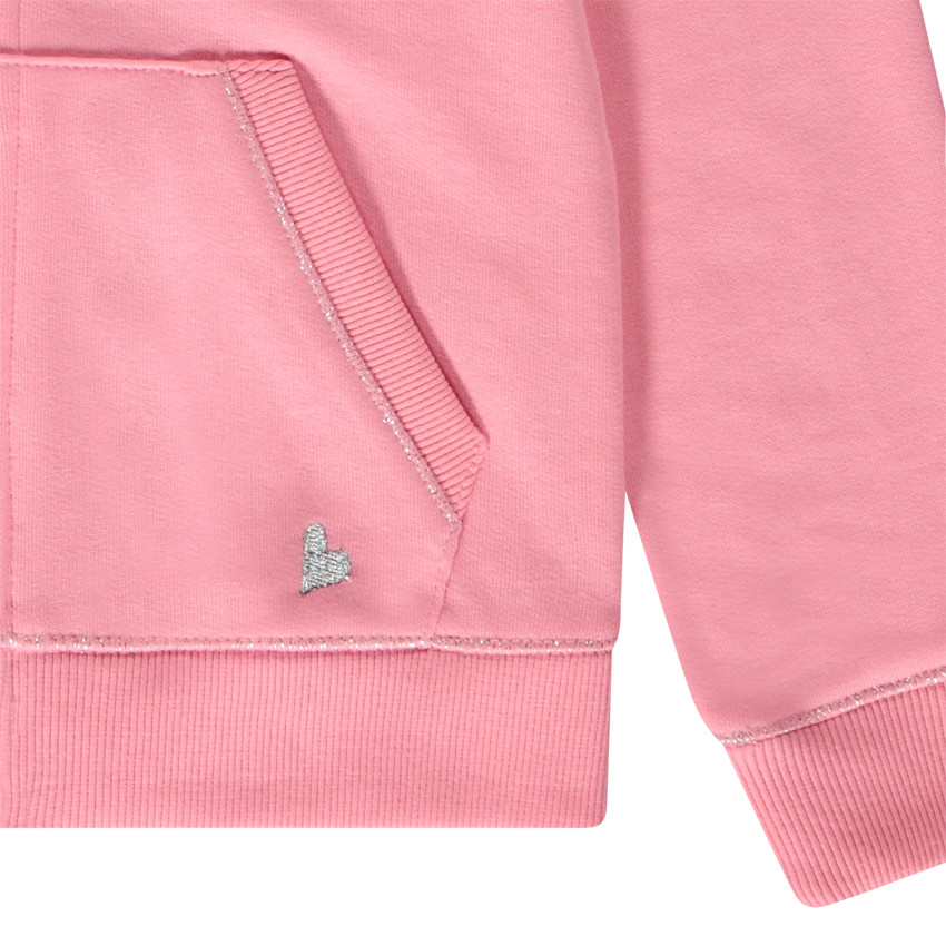 Gilet à capuche en molleton uni pour fille 