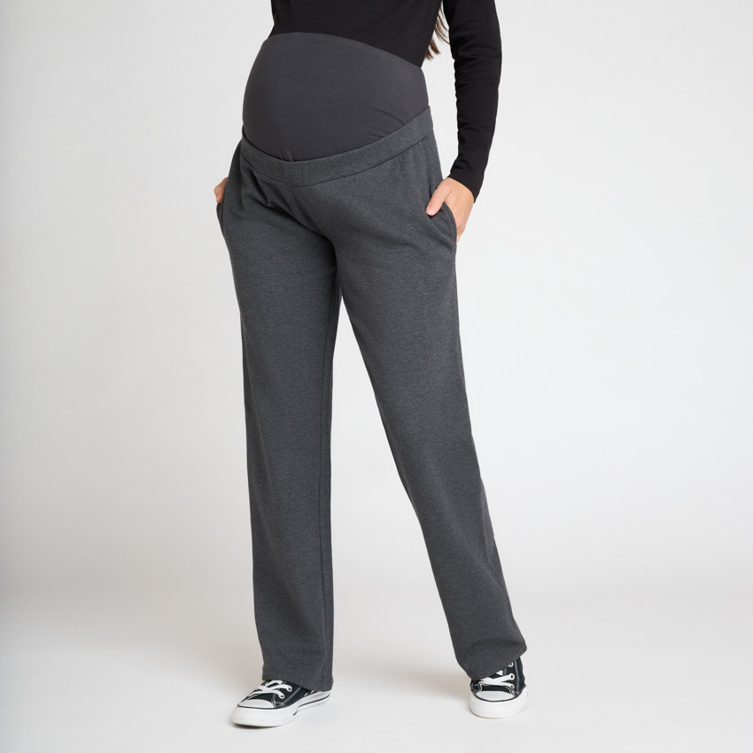 Jogging large de grossesse molletonné avec bandeau haut