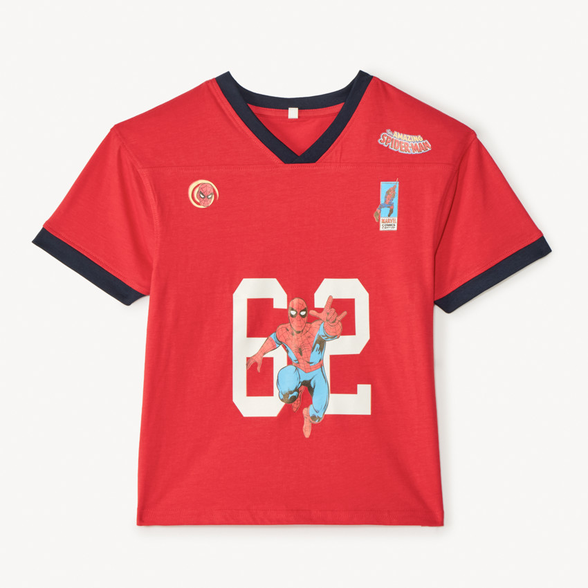 T-shirt manches courtes col V Spider-Man Marvel pour garçon
