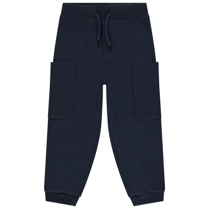 Jogging molleton slub uni à poches pour bébé garçon 