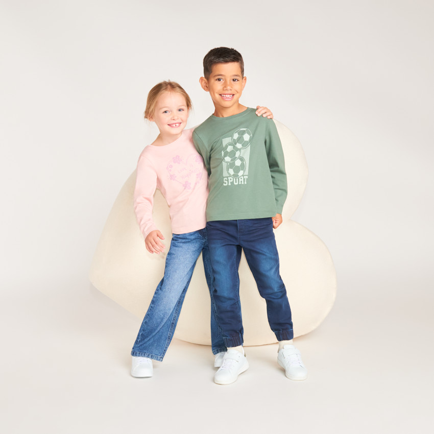 T-shirt manches longues fille imprimé fantaisie 